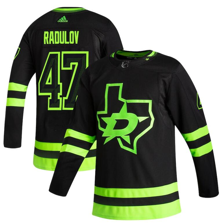 2021 Adidias Dallas Stars 47 Alexander Radulov Black Men Reverse Retro Alternate NHL Jersey